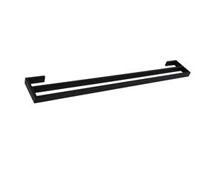 AGUZZO MONTANGNA Stainless Steel Double Towel Rail 900mm - Matte Black