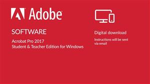 Adobe Acrobat Pro 2017 Student & Teacher Edition for Windows Digital Download
