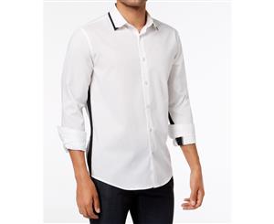 Alfani White Mens US Size Small S Menlo Contrast Button Up Shirt