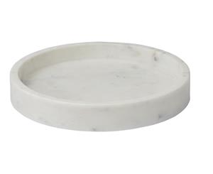 Amalfi Bianco Marble Multifunctional Round-Shaped Plate Tray White 3x20cm