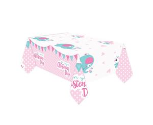 Amscan On Your Christening Day Tablecover (Pink) - SG12338