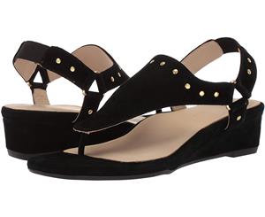 Ann Marino Womens kent Leather Open Toe Casual Slingback Sandals