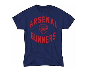 Arsenal Fc Official Mens Short Sleeve Gunners Football Crest T-Shirt (Navy) - SG2404