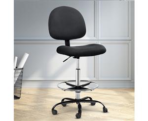 Artiss Office Chair Veer Drafting Chairs Stool Computer Chair Footrest Black