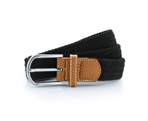 Asquith & Fox Mens Woven Braid Stretch Belt (Black) - RW4913