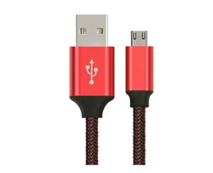 Astrotek 1m Micro USB Data Sync Charger Cable for Android Phone Tablet Red