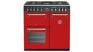 Belling 900mm Richmond Deluxe Dual Fuel Range Cooker - Red