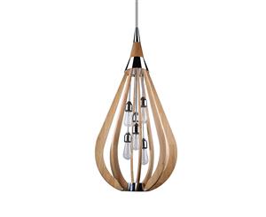 Ben 6LT Variety Light Bonito Contemporary Timber Pendant Chandelier Interior