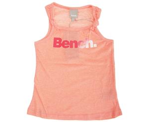 Bench Childrens Girls Fairylike Sleeveless Summer Vest Top (Coral) - SHIRT291