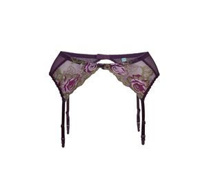 Bessi - Purple Suspender Garter