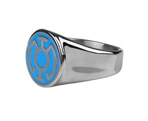Blue Lantern Symbol Stainless Steel Ring