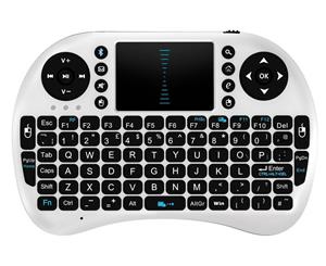 Bluetooth Mini Wireless Keyboard Touchpad Mouse Combo Rechargeable Usb 2.0 White