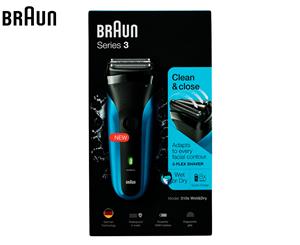 Braun Series 3 Wet & Dry Shaver - Black/Blue
