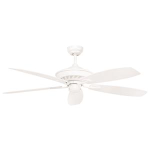 Brilliant 132cm White 5 Blade AC Hampton Ceiling Fan