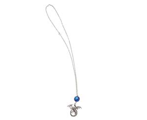 Bristol Novelty Dragon Necklace (Silver/Blue) - BN438