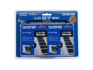 Brother LC57 Black Twin Pack