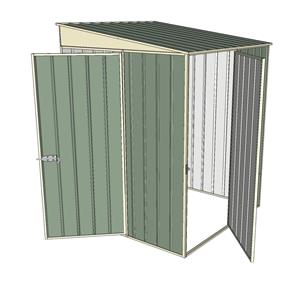 Build-a-Shed 1.5 x 1.5 x 2m Skillion Dual Hinged Door Shed - Green