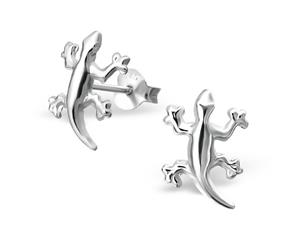 Children's Silver Lizard Stud Earrings