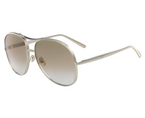 Chlo Women's CE127S Aviator Sunglasses - Light Gold/Brown