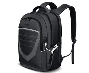 DTBG Unisex 15.6 Inch Durable Lightweight Backpack-Black