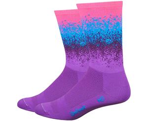 Defeet Ombre 6" Aireator Bike Socks Pink/Blue/Purple