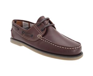 Dek Mens Moccasin Boat Shoes (BrownLeather) - DF676