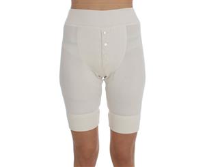 Dolce & Gabbana White Ribbed Wool Underwear Shorts