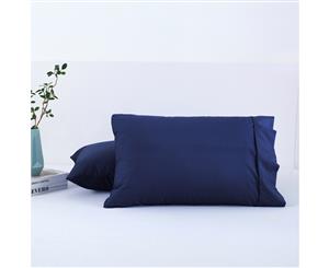 Dreamaker 250TC Plain Dyed Standard Pillowcases-48X73cm Navy