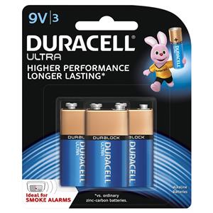 Duracell 9V Ultra Batteries - 3 Pack