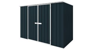 EasyShed D3015 Tall Flat Roof Garden Shed - Mountain Blue