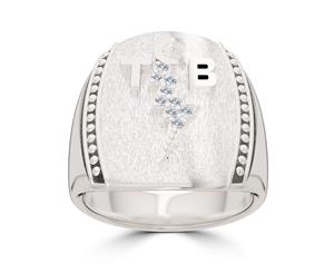 Elvis Presley Diamond Ring For Men In Sterling Silver Design by BIXLER - Sterling Silver