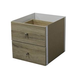 Flexi Storage Clever Cube 335 x 376 x 335mm 2 Drawer Insert - Oak