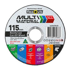 Flexovit 115 x 1.0 x 22.2mm Multipurpose Cut Off Disc MULTIMATERIAL