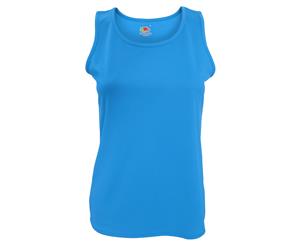 Fruit Of The Loom Womens/Ladies Sleeveless Lady-Fit Performance Vest Top (Azure Blue) - RW4725