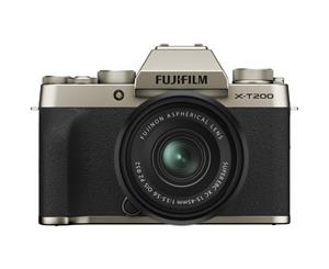 Fujifilm X-T200 Digital Cameras with XC 15-45mm f/3.5-5.6 OIS PZ Lens - Champagne Gold