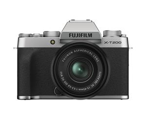 Fujifilm X-T200 Digital Cameras with XC 15-45mm f/3.5-5.6 OIS PZ Lens - Silver