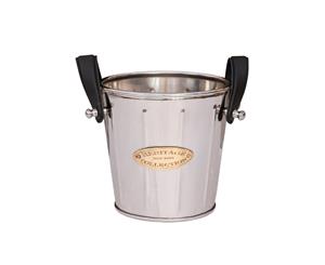 HERITAGE COLLECTION Ice Bucket/Wine Cooler - Nickel with Gold Emblem