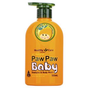 Healthy Care All Natural Paw Paw Baby Shampoo Wash 500ml