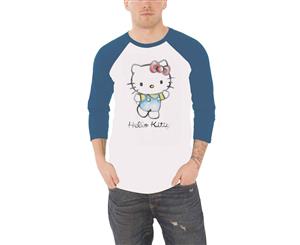 Hello Kitty Baseball Shirt Watercolour Logo Official - White