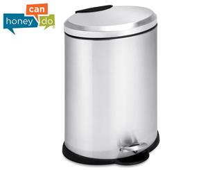 Honey Can Do 12L Stainless Steel Oval Step Trash Can