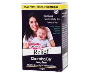 Hope's Relief Cleansing Bar Soap Free Itchy Dry or Sensitive Skin 110g