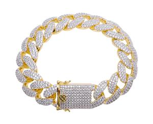 Iced Out Bling CUBAN Bracelet - 18mm gold - Gold