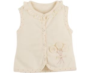 Idilbaby - Gots Organic- Girl- Baby - Helen - Cream - Vest