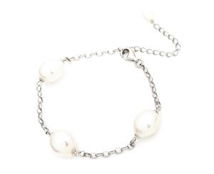 Irregular Pearl And Silver Chain