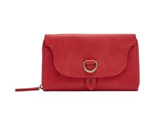 Joules Womens Kinsey Bright PU Compartmented Fashion Purse - Red