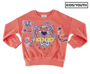 KENZO Girls' Capsule Summer Tiger Sweatshirt - Coral