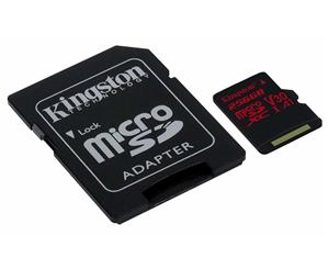 KINGSTON Canvas React MicroSD 256GB  100MB/s read and 70MB/s write with SD adapter SDCR/256GB