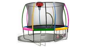 Kahuna 10ft Rainbow Trampoline with Basketball Set