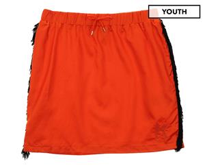 Karl Lagerfeld Girls' Fringe Skirt - Orange