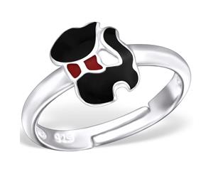 Kid's Sterling Silver Adjustable Cat Ring